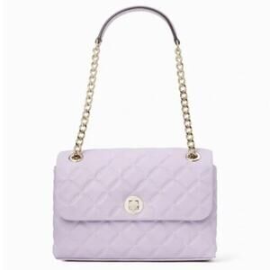 Kate Spade Natalia Square Crossbody Bag Lilac Frost Quilted Purse